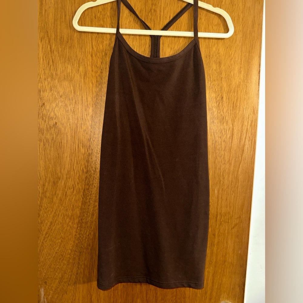 Aritzia Tna Mini Dress Mocha Brown L